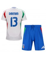 Italia Matteo Darmian #13 Bortedraktsett Barn EM 2024 Korte ermer (+ bukser)